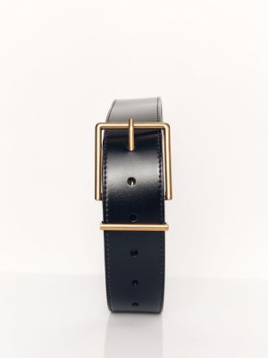 Surya Black Leather Belt