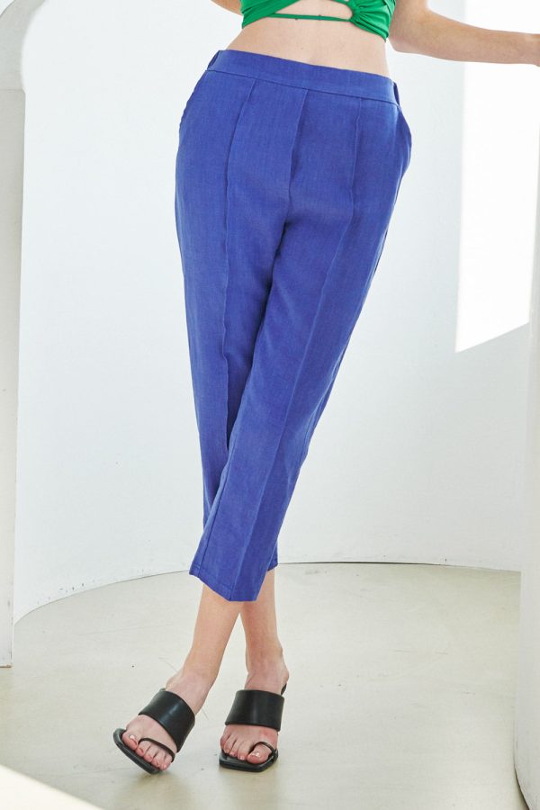 Linen Straight-Leg Pants