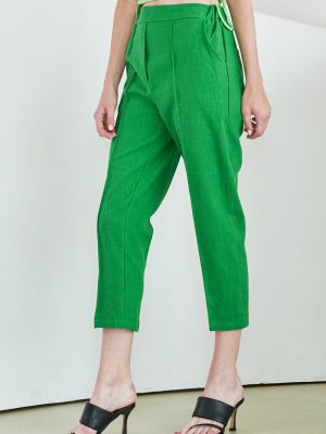 Linen Straight-Leg Pants