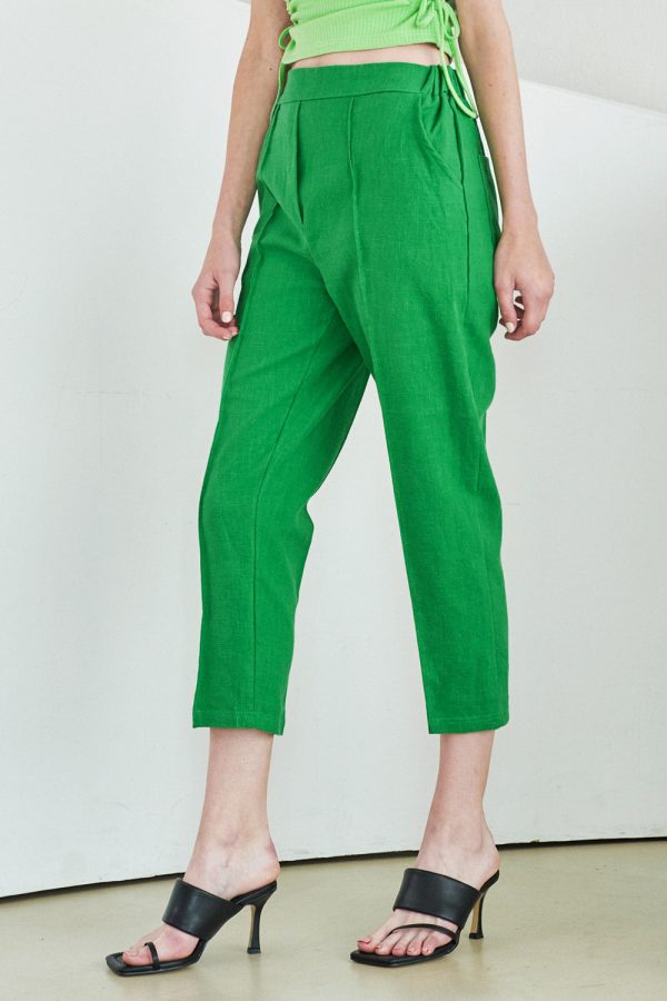 Linen Straight-Leg Pants