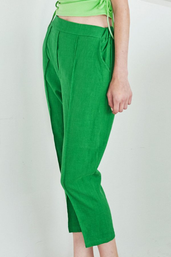 Linen Straight-Leg Pants