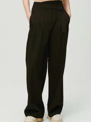 Wrap Front Wide Leg Pants