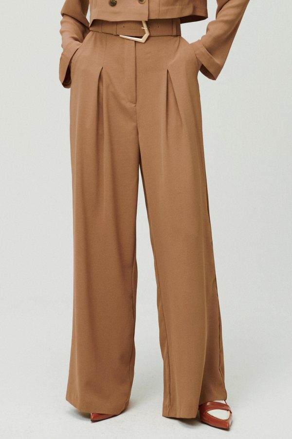 Eva Wide Pants w/ Buckle Belt