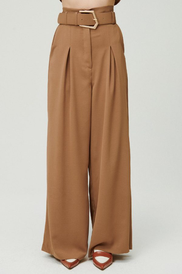Eva Wide Pants w/ Buckle Belt