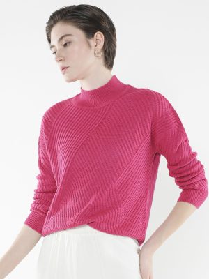 Rose Relaxed Fit Plain Sweater