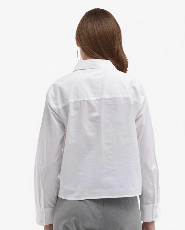 White Cotton With Concealed Placket Shirt
