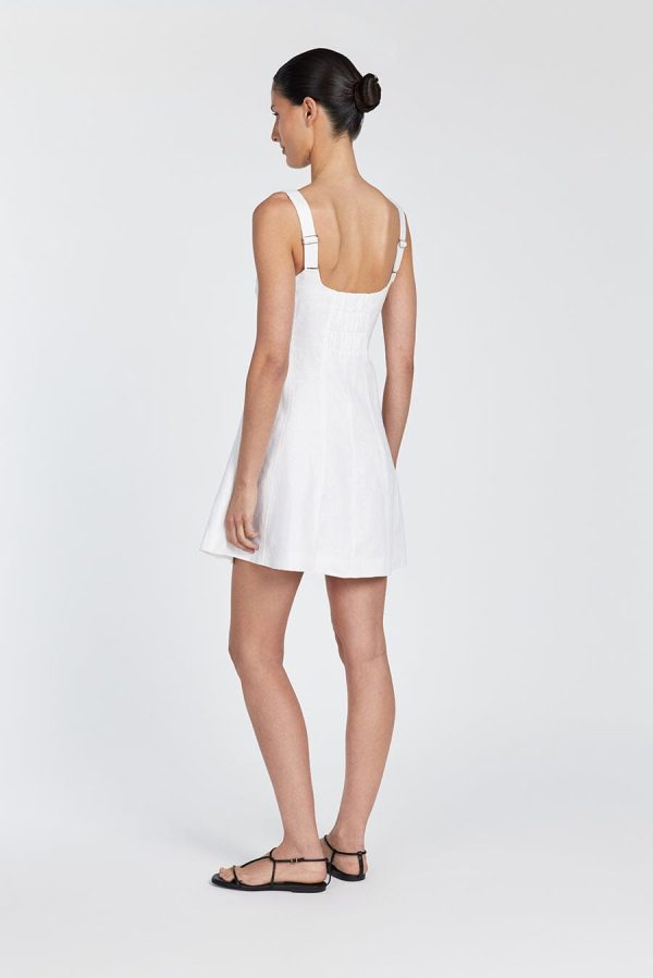 White Linen Mini Dress