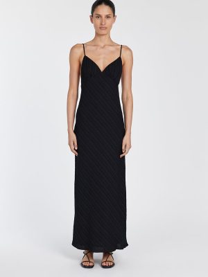 Black Slip Midi Dress