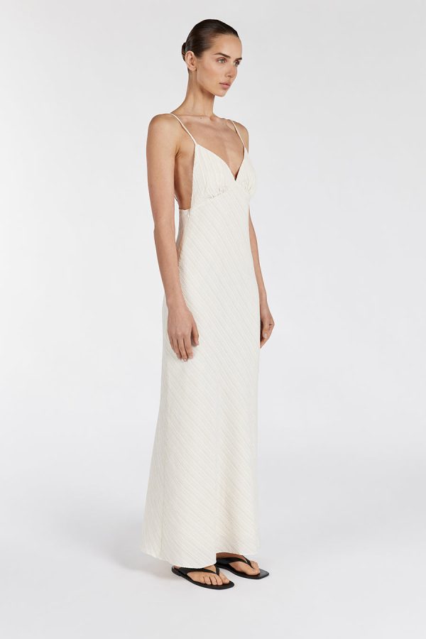 Cream Slip Midi Dress