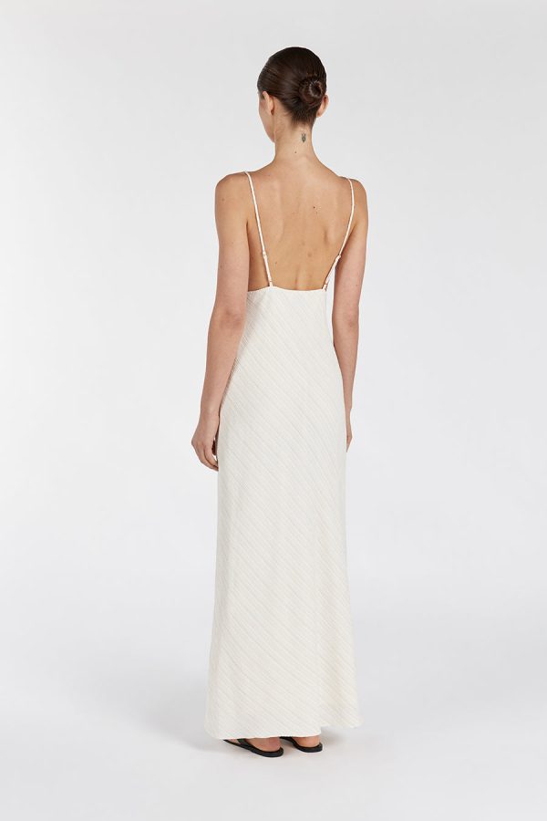 Cream Slip Midi Dress