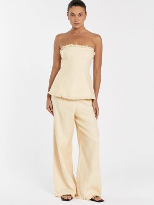 Linen Fringed Pants