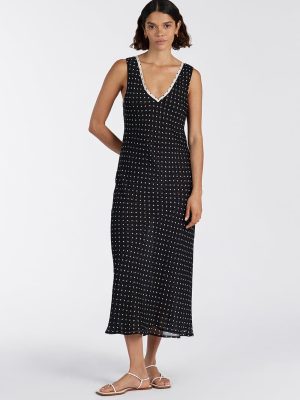 Black Spot Midi Dress