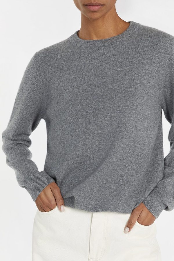 Grey Cashmere Knit Jumper