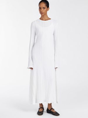 Off-White Knit Midi Dress