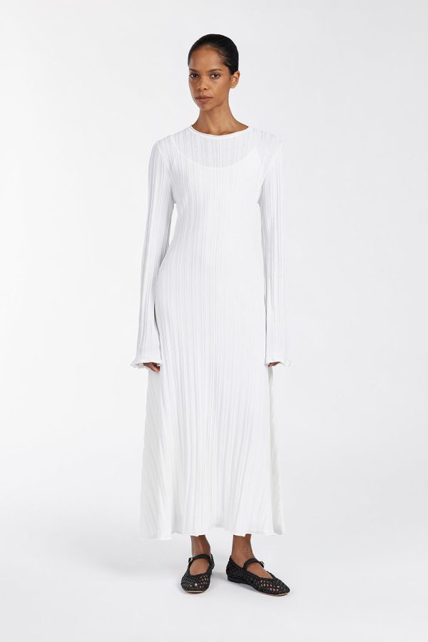Off-White Knit Midi Dress