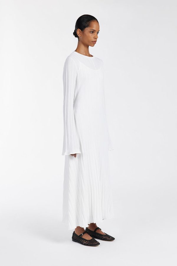 Off-White Knit Midi Dress