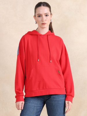 Cotton Hooded Relaxed Sweatshirt