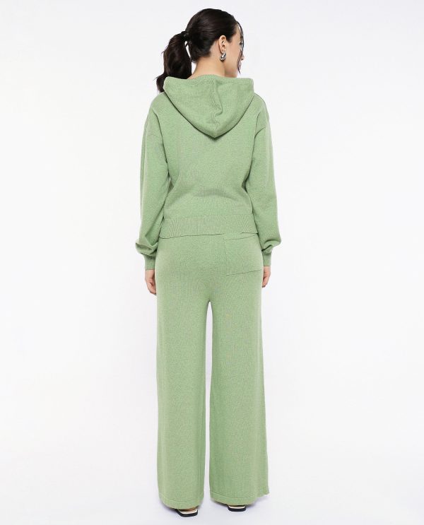 Dusky Green Plain Track Pants