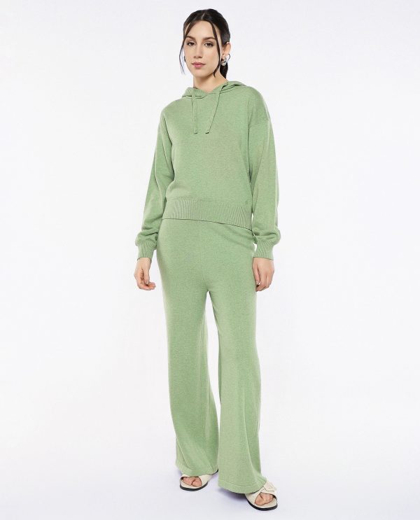 Dusky Green Plain Track Pants