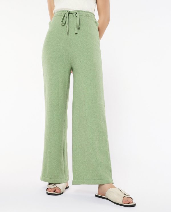 Dusky Green Plain Track Pants