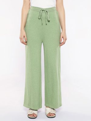 Dusky Green Plain Track Pants