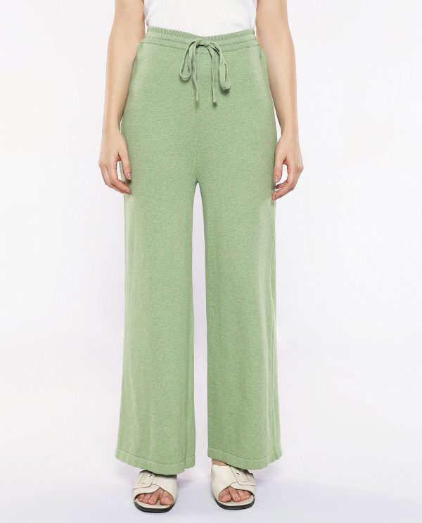 Dusky Green Plain Track Pants