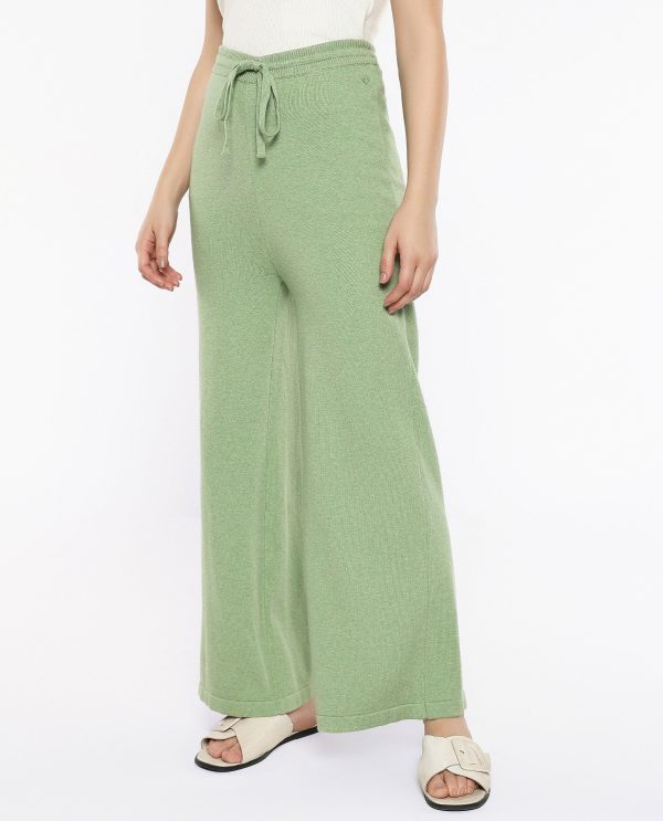 Dusky Green Plain Track Pants