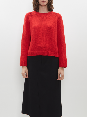 Aurelia Cashmere Sweater — Tomato