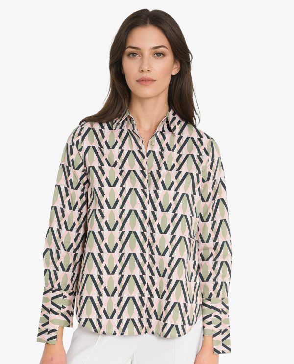 Multicolor Geometric Print Shirt