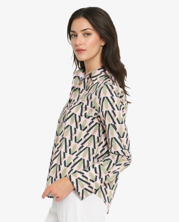 Multicolor Geometric Print Shirt
