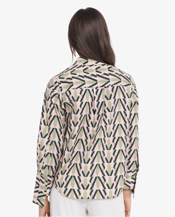 Multicolor Geometric Print Shirt