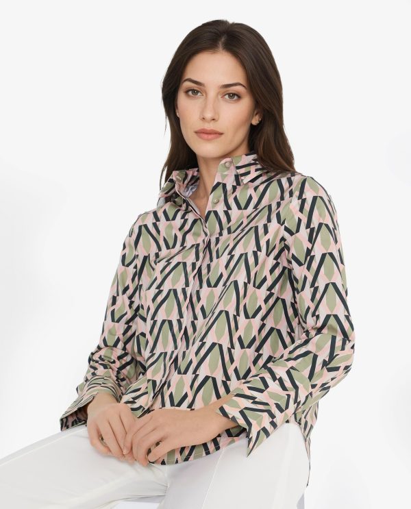 Multicolor Geometric Print Shirt