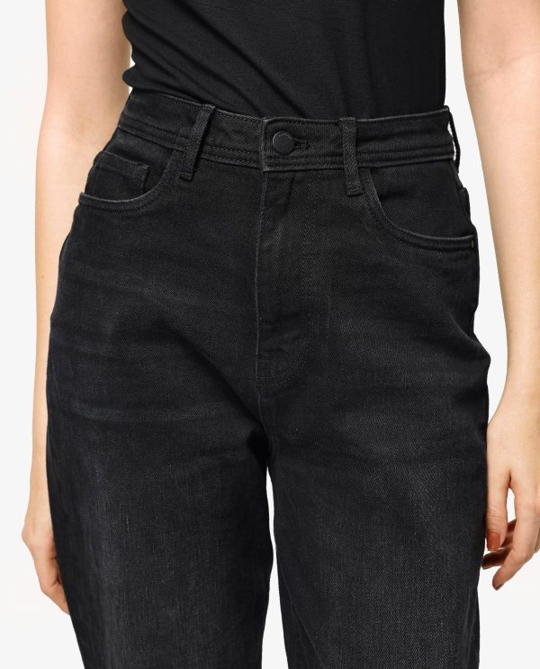 Black Cotton Elastic Jeans