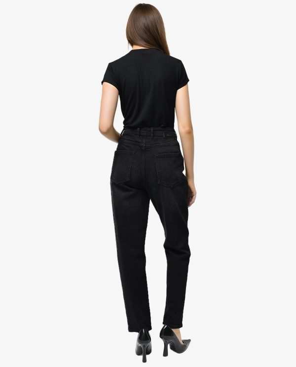 Black Cotton Elastic Jeans