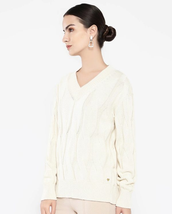 Off-White Oversized Fit Plain Sweater