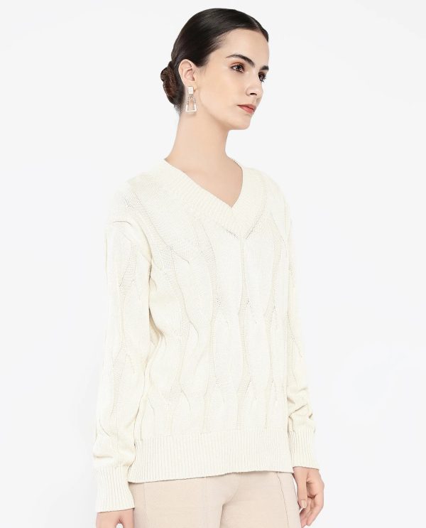 Off-White Oversized Fit Plain Sweater