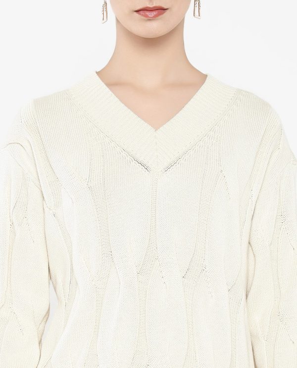 Off-White Oversized Fit Plain Sweater