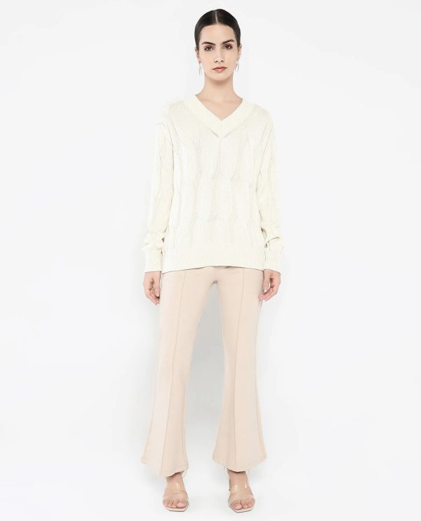 Off-White Oversized Fit Plain Sweater