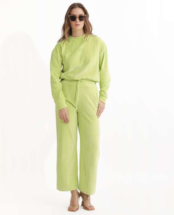 Flared Fit Plain Ankle Length Track Pants