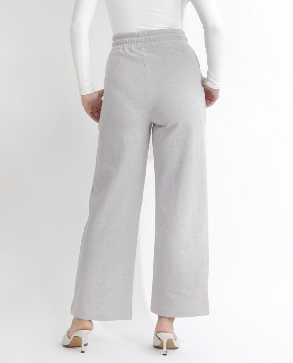 Flared Fit Plain Ankle Length Track Pants