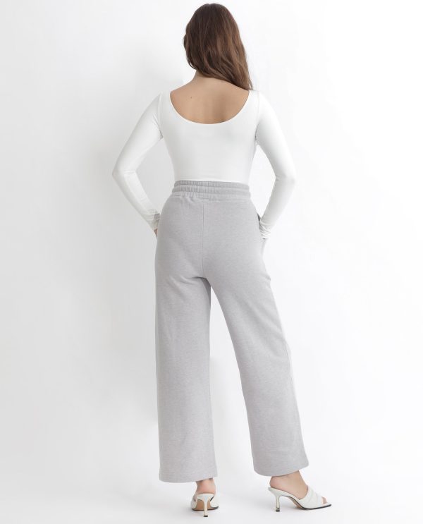 Flared Fit Plain Ankle Length Track Pants