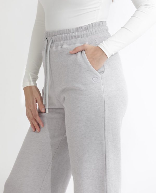Flared Fit Plain Ankle Length Track Pants