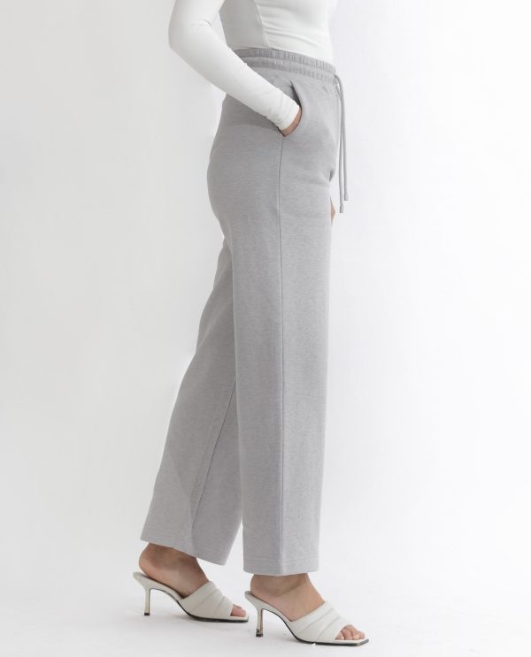 Flared Fit Plain Ankle Length Track Pants