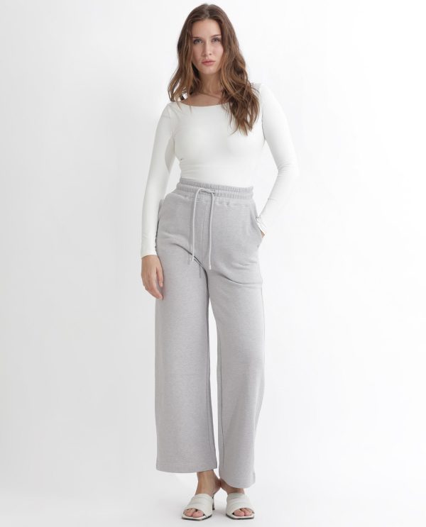 Flared Fit Plain Ankle Length Track Pants