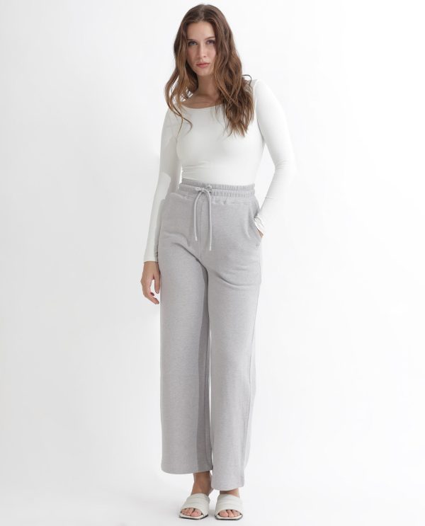 Flared Fit Plain Ankle Length Track Pants