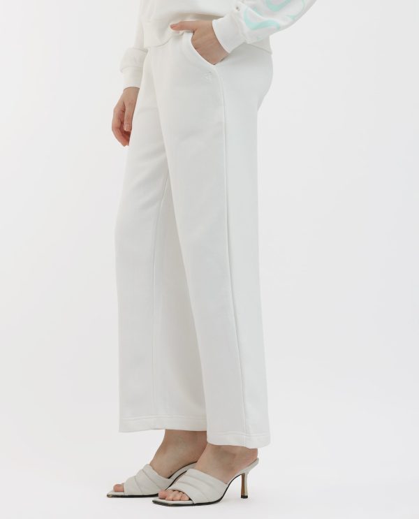 Flared Fit Plain Ankle Length Track Pants