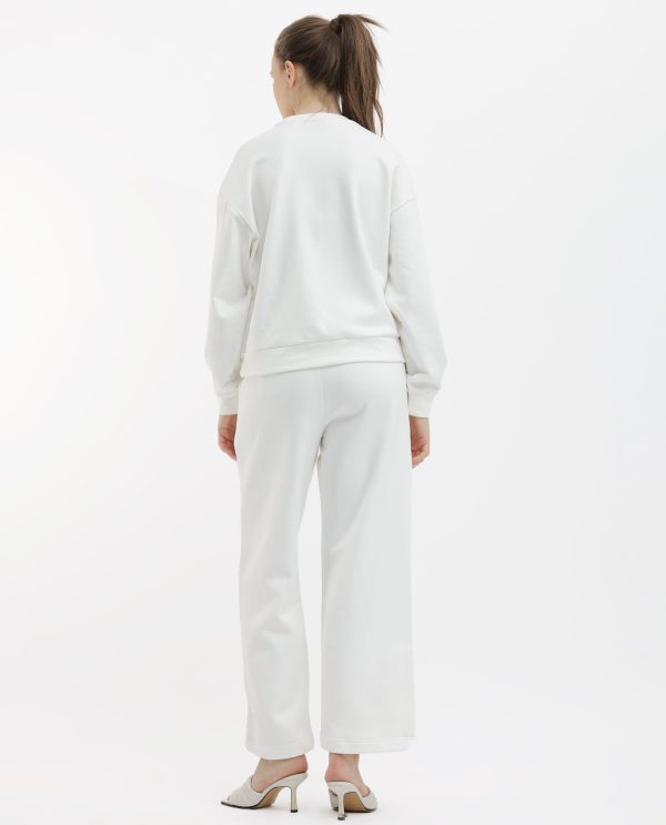 Flared Fit Plain Ankle Length Track Pants