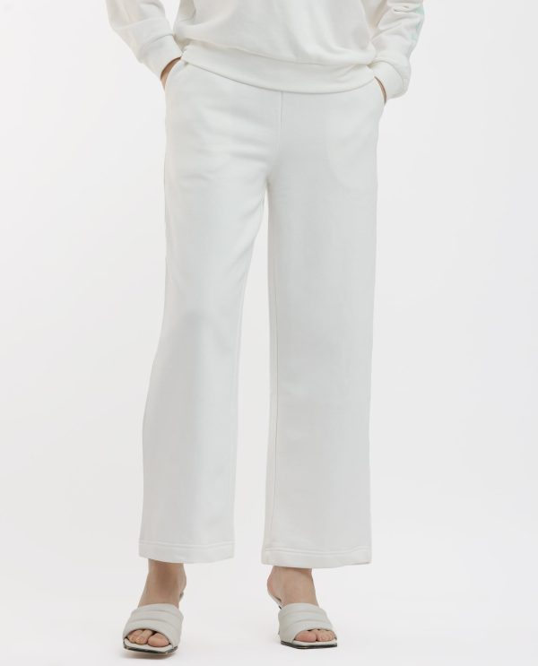 Flared Fit Plain Ankle Length Track Pants