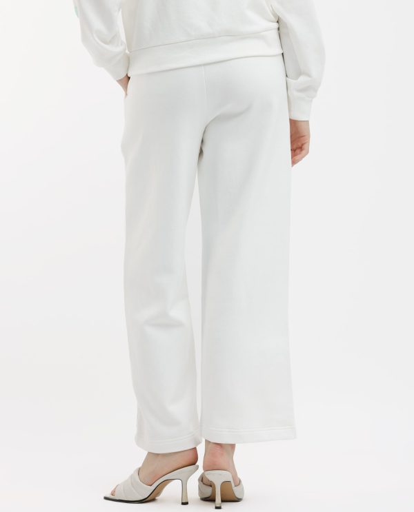 Flared Fit Plain Ankle Length Track Pants