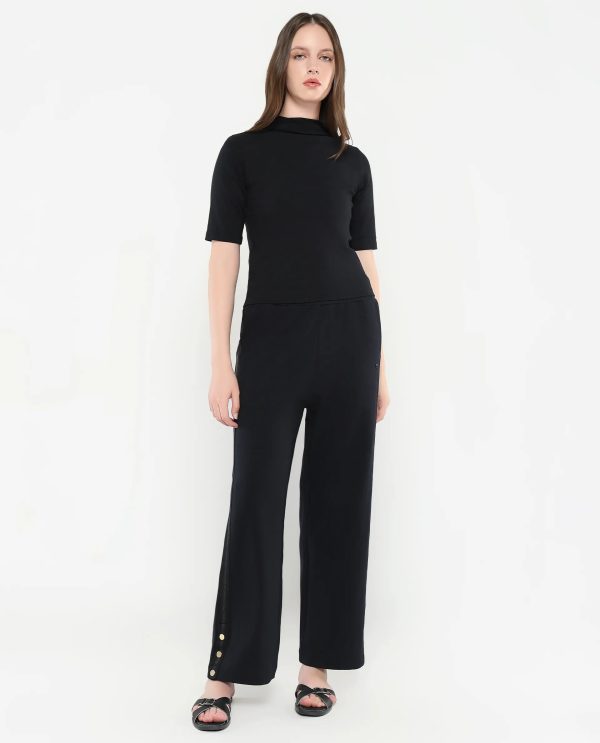 Straight Fit Ankle Length Plain Track Pant